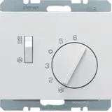 BERKER 20297109 Room Temperature Controller K.1/K.5 Changeover with switch, 230 V | polar white glossy