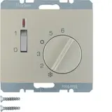 BERKER 20317104 Room Temperature Controller K.1/K.5 Opener, 24 V, on/off switch, indicator light | painted stainless steel