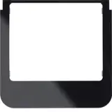 BERKER 13192145 Cadre design pour ELCOM.TOUCH Audio, rond | noir brillant