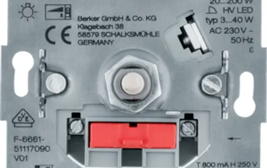 BERKER 2909 Rotary Dimmer R, LED, 3-40W