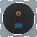 BERKER 3315392045 USB audio socket R.1/R.3 standard | shiny black