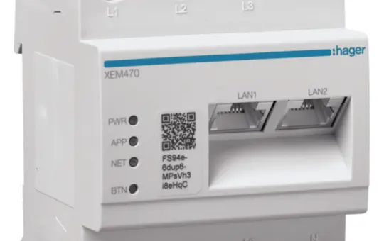HAGER XEM470 Energy Management Controller flow R2 standard