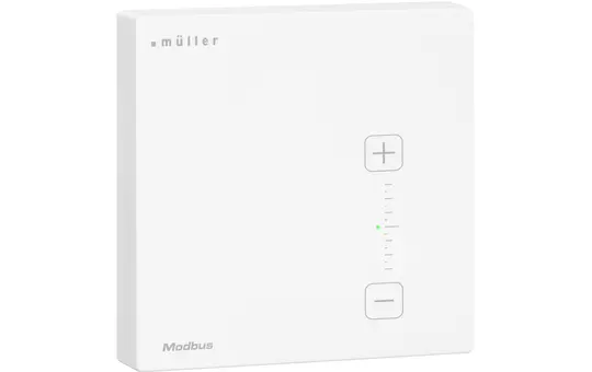 MÜLLER GS 41.40 mod Capteur de qualité de l'air Modbus réglage manuel de la température | blanc studio | 80x80 mm