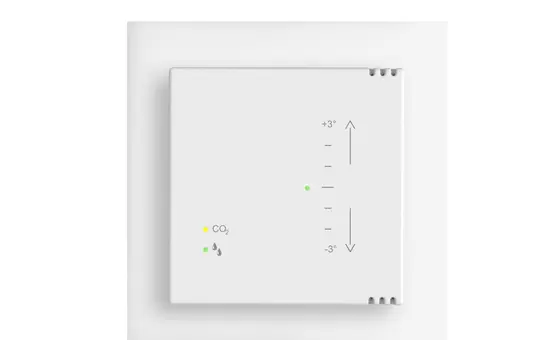 MÜLLER GS 48.11 knx Régulateur d’air KNX homme. Changement de température cible | blanc studio | 55x55 mm
