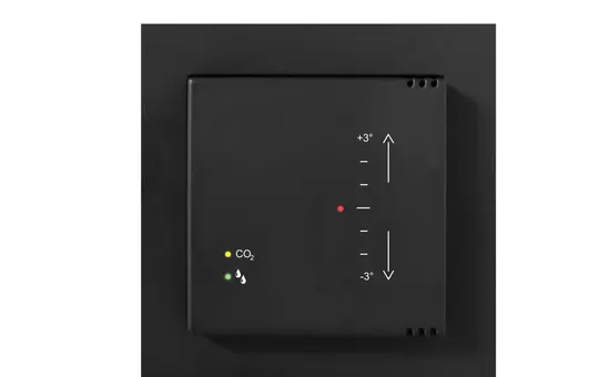 MÜLLER GS 48.11 knx RAL9005 deep black KNX air volume controller man. Target temperature change | deep black | 55x55 mm