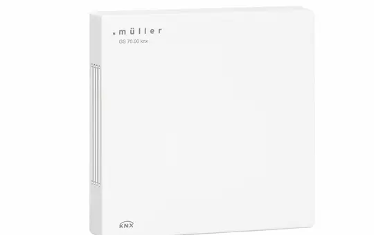 MÜLLER GS 70.00 knx Régulateur d'air KNX Hygrostat, capteur de COV et de poussières fines | blanc studio | 80x80 mm