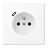 JUNG LS1520F-18CWWM International Socket LS FR/BE, USB-C, 16 A | snow white matt