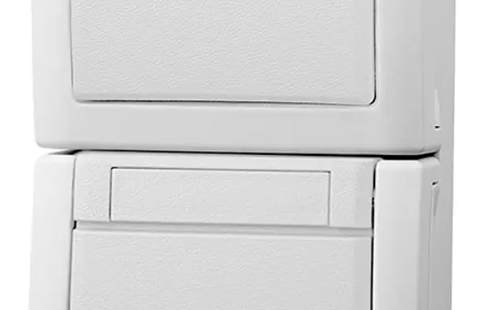 PANASONIC 90591198-DE Prise combinée/interrupteur Pacific Interrupteur vertical, IP54 | blanc