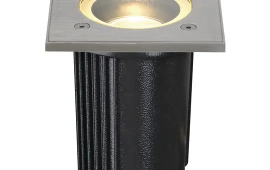 SLV 228434 Luminaire encastré au sol extérieur DASAR EXACT 116 QPAR51, IP67, carré, max. 35 W | acier inoxydable