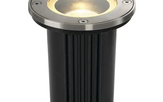 SLV 228430 Luminaire encastré au sol extérieur DASAR EXACT 116 QPAR51, IP67, rond, max. 35 W | acier inoxydable