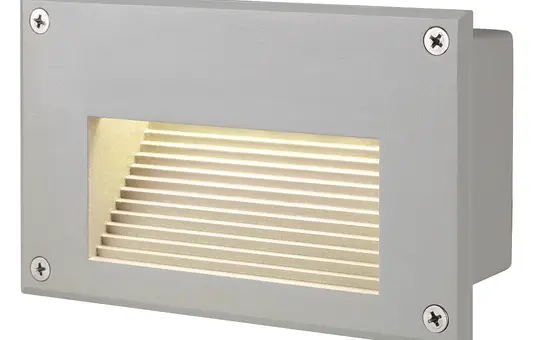 SLV 229702 Outdoor Wall Recessed Light BRICK DOWNUNDER LED, 3000K, IP44, max. 40 W | silver gray
