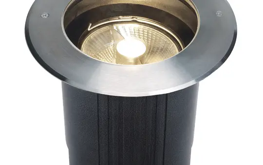 SLV 229230 Outdoor recessed floor light DASAR 215 QPAR111, IP67, round, max. 75 W | stainless steel