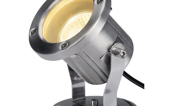 SLV 229741 Outdoor Spotlight NAUTILUS 10 SPOT QPAR51, max. 35 W, incl. 1.5 m cable | stainless steel