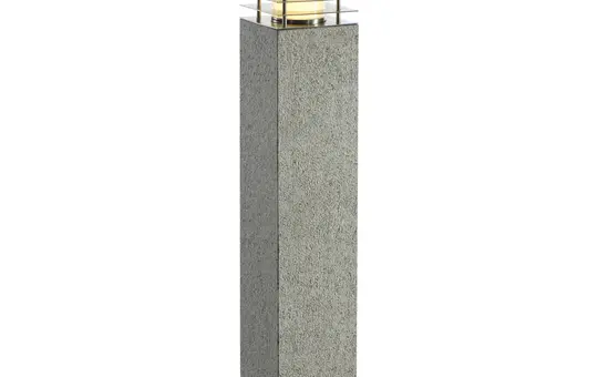 SLV 231411 Lampadaire extérieur ARROCK GRANITE TC-(D,H,T,Q)SE, IP44, carré, sel et poivre, max 15 W | granite | 70 cm