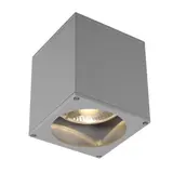 SLV 229554 Outdoor Ceiling Light BIG THEO QPAR111, IP44, square, max. 75 W | silver gray