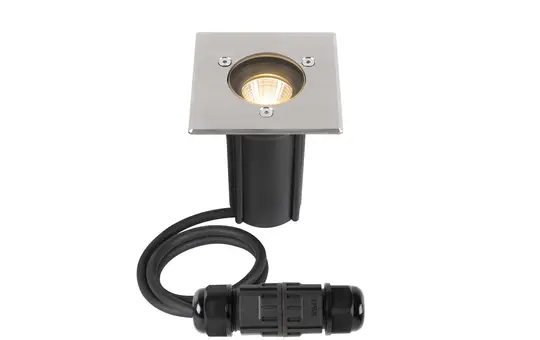 SLV 1007681 Luminaire encastré au sol DASAR S carré, 4 W, 3000 K, 24°, IP67, cylindrique | anthracite