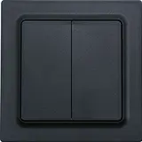 ELTAKO 30055745 Interrupteur bascule 2 contacts normalement fermés, avec double interrupteur à bascule | anthracite mat