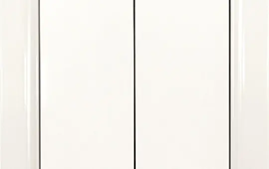 ELTAKO W2T55E-pg Interrupteur à bascule 2 contacts normalement fermés, avec double interrupteur à bascule | blanc polaire brillant