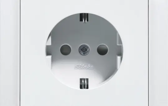 ELTAKO DSS55E-pm Schuko socket outlet in E-Design55 | polar white matt