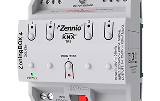 ZENNIO ZCL-ZB4 Climate Actuator 4 zones