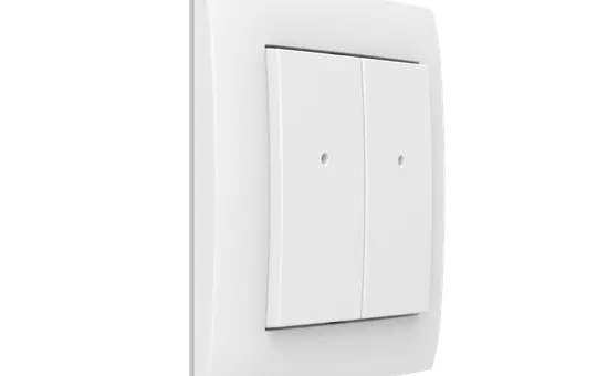 INELS RFWB-40G/MT Capteur tactile à bouton-poussoir fileté encastré/superficiel 4 fois | blanc pur brillant