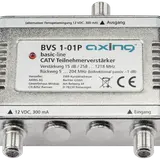 AXING BVS 1-01P Amplificateur de participant CATV avec mini alimentation électrique 15 dB