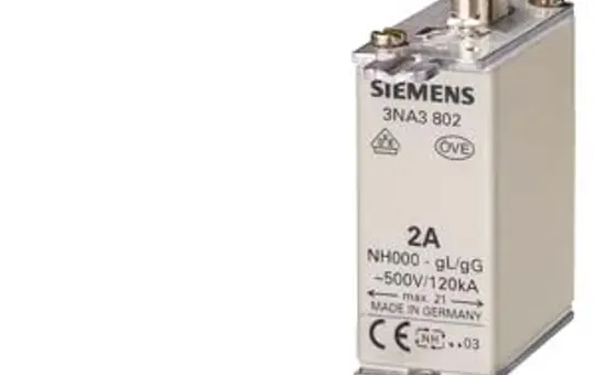 SIEMENS 3NA3814 NH fuse link NH000 35 A, front indicator