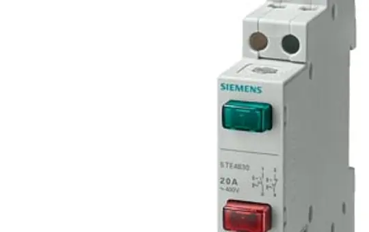 SIEMENS 5TE4831 Push Button 1 normally closed contact/1 normally closed contact, 2 buttons red green