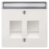 SIEMENS 5TG1343 Modular Jack Cover Delta style 2-fold, title field | titanium white