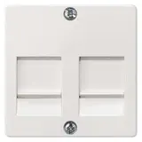 SIEMENS 5TG2056 Cache pour prise modulaire Delta i-system Champ de titre à 2 volets | blanc titane