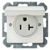 SIEMENS 5UB1535 international socket Delta i-system US NEMA, hinged cover, 2-pole+E | titanium white