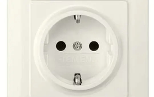 SIEMENS 5UB1582 Prise SCHUKO complète Delta line Protection contre le contact | blanc titane