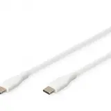 DIGITUS AK-300341-010-W câble de connexion USB en silicone USB-C / USB-C | blanc | 1 m