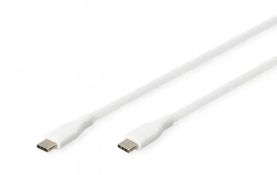 DIGITUS AK-300341-020-W USB Silicone Connection Cable USB-C / USB-C | white | 2 m