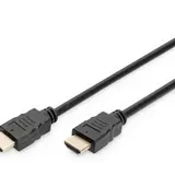 DIGITUS DB-330123-020-S Câble de connexion HDMI Type A, Ethernet haut débit premium | noir | 2 m