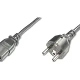 DIGITUS AK-440101-018-S Câble d'alimentation secteur droit, 0,75 mm² | noir | 1,8 m