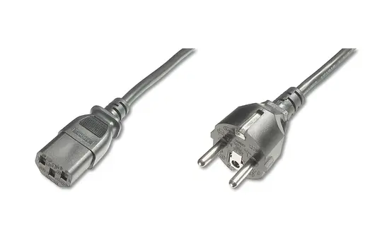 DIGITUS AK-440101-018-S Câble d'alimentation secteur droit, 0,75 mm² | noir | 1,8 m