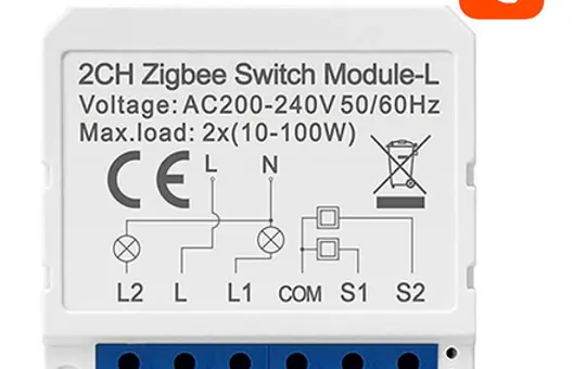 AVATTO LZWSM16-W2 Zigbee Switch Actuator Flush-Mounted 2-fold