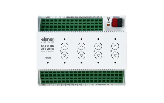 ELSNER 70533 Actionneur de volet KNX S4 24V 4 voies, 12 entrées