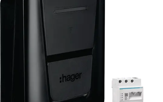 HAGER XVL122SFL Station de charge witty solar 2 22 kW, avec prise de recharge