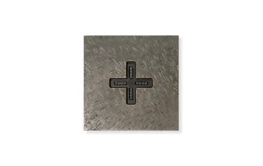 BASALTE 0131-06 Cache socle mural EVE Plus fer forgé gris