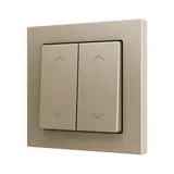 ZENNIO ZS552PB4SHC Double Push Button Soft ZS55 for 4 binary inputs, blinds | champagne