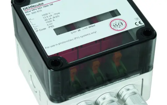 DEHN 900910 DEHNcube Surge Arrester Type 2 to protect an MPP input