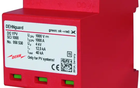 DEHN 950530 DEHNguard Parafoudre de type 2 pour les systèmes photovoltaïques jusqu'à 1000 V CC