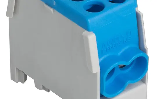 POLLMANN 2080137 Main Line Branch Terminal Blocks M2, 1-pole 2 inputs, 2 outputs | blue | 25/16 mm²
