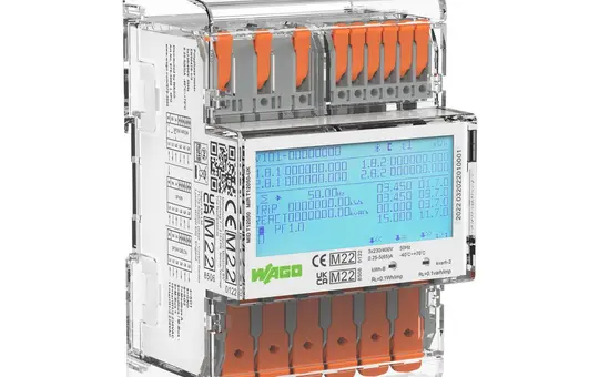 WAGO 879-3000 Energy Meter MID24, for direct connection, 4PU, bottom output
