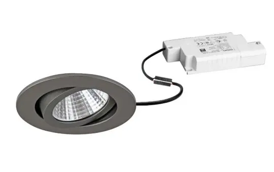 BRUMBERG 39361643 LED recessed spotlight set SEVEN round, dimmable, 740 lm, 3000K | titanium matt