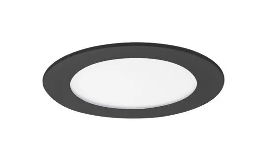 BRUMBERG 12451183 LED recessed panel FLAT350 round 6 W, 490 lm, 2700K, 115° | textured black