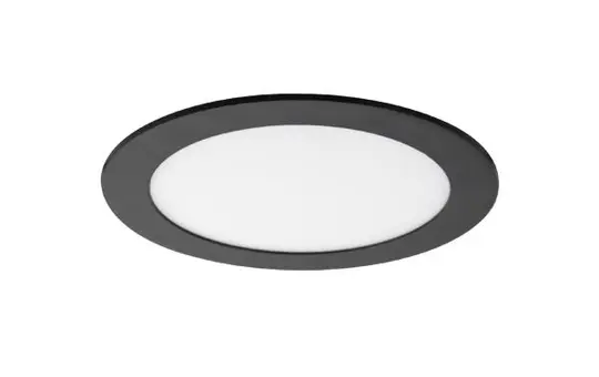 BRUMBERG 12452183 LED recessed panel FLAT350 round 12 W, 1250 lm, 2700K, 115° | textured black