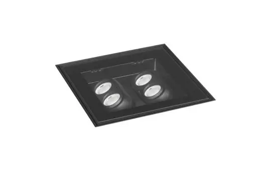 BRUMBERG 14695083 LED floor surface-mounted luminaire LANKO square, 8 W, 920 lm, 3000K, 30° | black